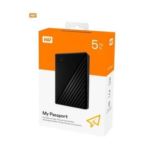 Western Digital Disque dur externe 5TB My Passport portable de 5 To/TB , disque dur noir USB 3.0