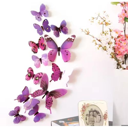 product_image_name-Generic-ملصق ديكور حائط فراشة 12 قطعة-1