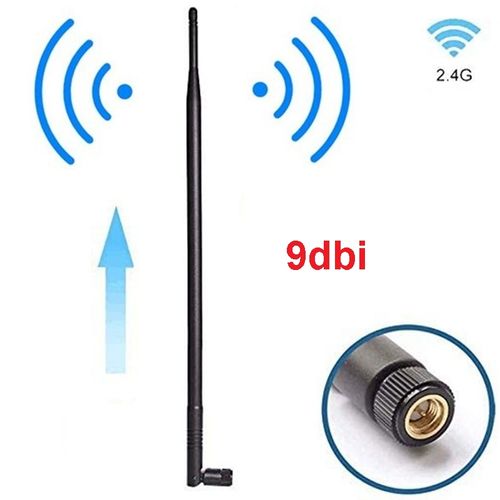 Generic Antenne WiFi Gain 9 dBi Longueur 39cm 2,4GHz connecteur RP-SMA  Pliable à prix pas cher