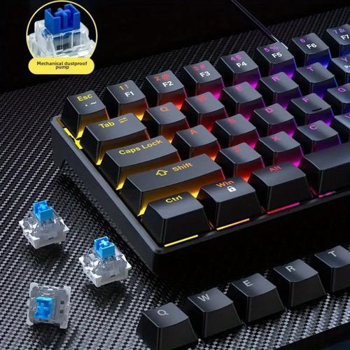 product_image_name-Generic-Mechanical keyboard 61 keys RGB light effect desktop laptop-2