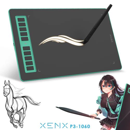 product_image_name-XENX- تابلت رسم مقاس 10×6 بوصة قلم 8192 مستوى ضغط بدون بطارية رسم رقمي ويندوز ماك أندرويد-1