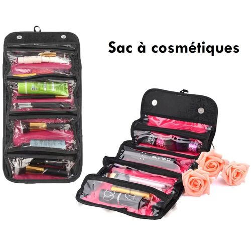 Generic Trousse de maquillage Sac à cosmétiques pliable, Organisateur  Pochette Bijoux à prix pas cher