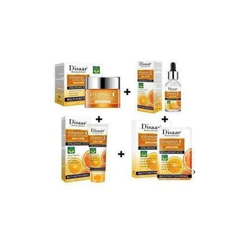 product_image_name-Disaar-Pack 4 produits de traitement et soin de visage à base de vitamine C - 4 unités - Soin visage ante-age haute concentration d'acide hyaluronique et de vitamine C-1