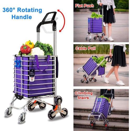 product_image_name-Generic-  Poussette de Marché Votre Panier d'épicerie Votre Panier Portable Se Plie Accueil Remorquage de Marchandise Remorquage Chariots de Courses -3