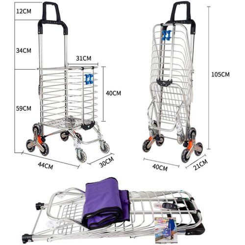 product_image_name-Generic-  Poussette de Marché Votre Panier d'épicerie Votre Panier Portable Se Plie Accueil Remorquage de Marchandise Remorquage Chariots de Courses -6