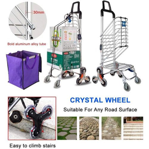 product_image_name-Generic-  Poussette de Marché Votre Panier d'épicerie Votre Panier Portable Se Plie Accueil Remorquage de Marchandise Remorquage Chariots de Courses -7