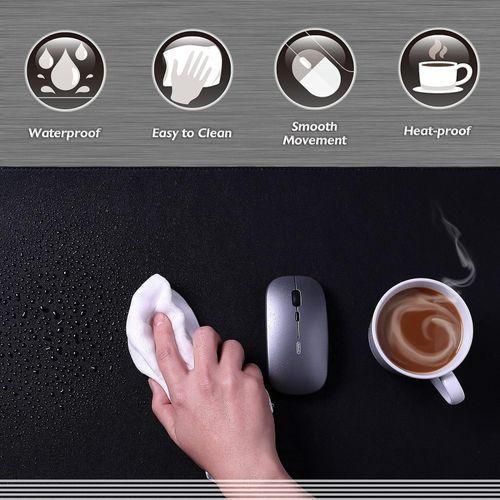 product_image_name-Drop Stop-حصيرة للكمبيوتر المحمول، سطح المكتب للمكتب والمنزل، جلد صناعي (أسود) 90 × 45 سم-5