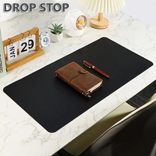 product_image_name-Drop Stop-حصيرة للكمبيوتر المحمول، سطح المكتب للمكتب والمنزل، جلد صناعي (أسود) 90 × 45 سم-7