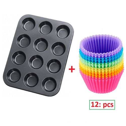 Moules à muffins en silicone Multicolore