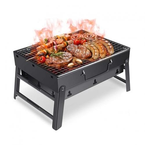 Barbecue en acier portable pliant barbecue charbon de bois jardin camping  Ash