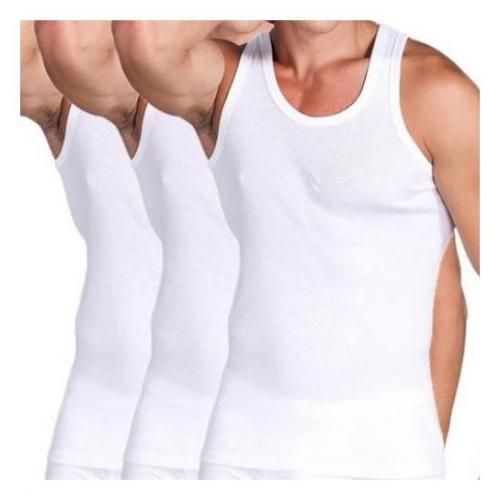 Pack de 3 x Sous Vêtement pour Homme 100%coton - Blanc