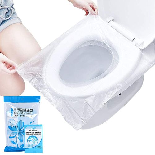 Generic Pack de 50 Housses Protège Siège Toilette Jetable, Biodégradable en  Plastique à prix pas cher