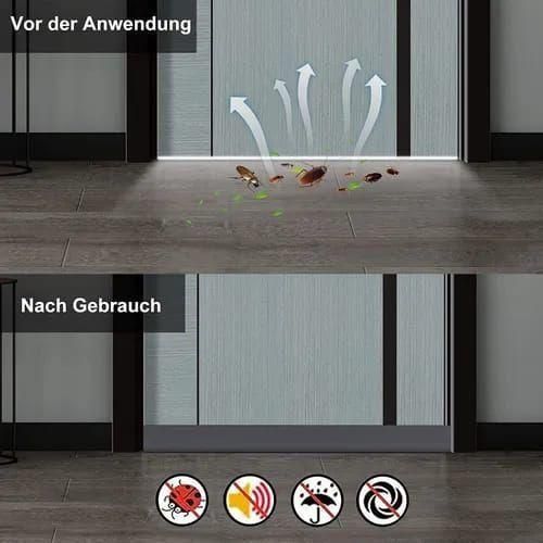 product_image_name-Drop Stop-2 joints de porte 95 cm, isolants, insonorisés, Coupe-vent, Bouchon de protection ~ Blanc ~-4