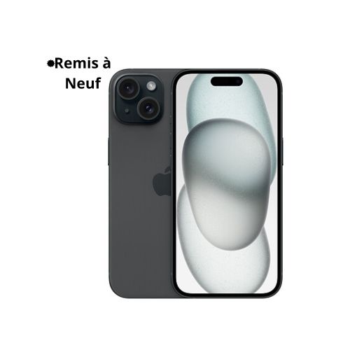 iPhone 15 - 6.1" - 8GB - 256GB - Noir - Remis à Neuf