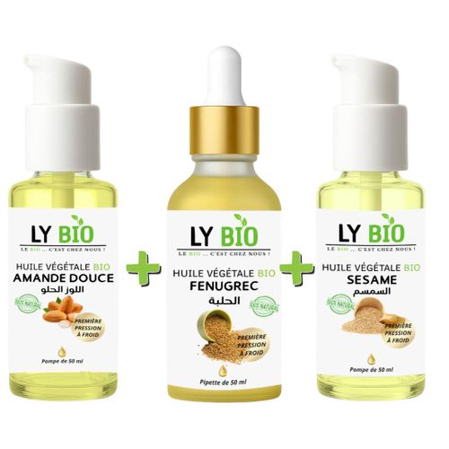 product_image_name-LY BIO-PACK HUILE AMANDE DOUCE 50ml - POMPE + HUILE FENUGREC 50ML - PIPETTE + HUILE SESAME 50ml - POMPE-1