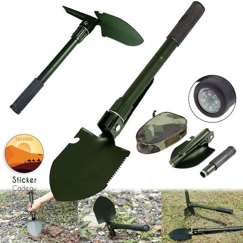 Generic Pelle pliante portable militaire et pioche sac tactique à prix pas  cher