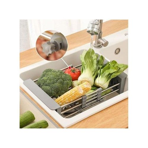 product_image_name-Generic-Égouttoir, panier de cuisine en acier inoxydable, égouttoir à vaisselle domestique, étagère d'évier rétractable-7