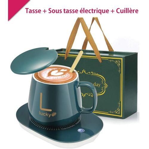 product_image_name-Generic-Tasse en céramique avec machine réchauffeur électrique, Tasse à café + cuillère-1
