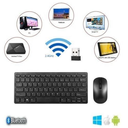 Clavier et Souris Bluetooth azerty Pour Ordinateur et Smart TV sur