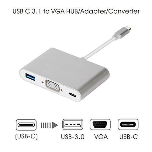 Convertisseur USB C vers VGA - VGA - Adaptateur USB C vers VGA