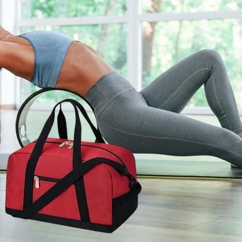product_image_name-ADZA-Sac de Voyage et de Sport Rouge – Polyvalent, Résistant et Format Cabine – avec Bandoulière Amovible 40x28x20 cm-5