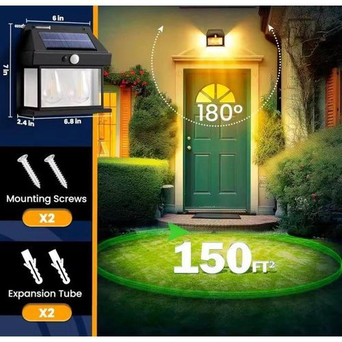 product_image_name-Generic-Lampe Murale Solaire de Style Lanterne – Détection de Mouvement Intégrée-3