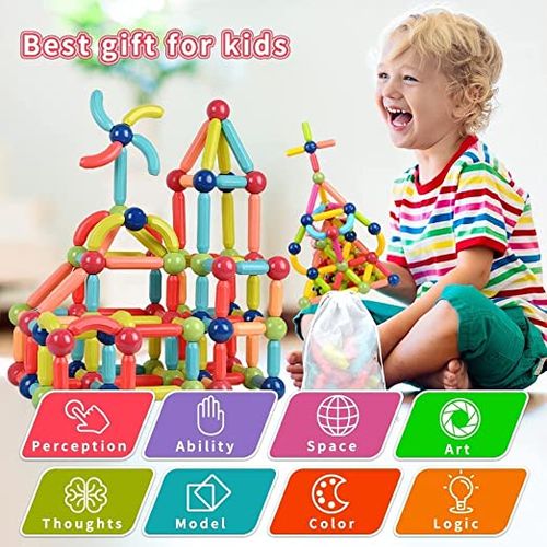 Generic Jeu de Construction de bâtons magnétiques pour enfants 64