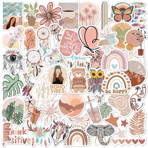 Détails du Cute Cartoon Art Bohemian Aesthetic Stickers Graffiti Decals  Laptop Phone Scrapbook Car Luggage lot/30 pcs