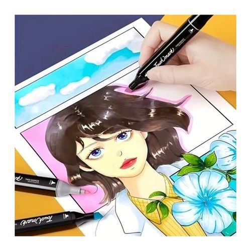 product_image_name-Generic-Lot de 80 Couleurs Marqueurs avec Pochette de Transport pour Dessiner, Peindre-3