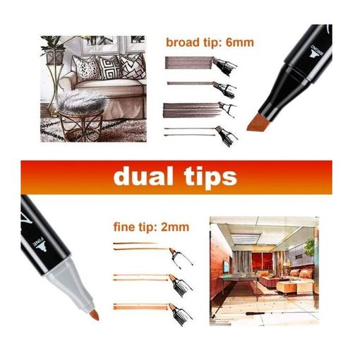 product_image_name-Generic-Lot de 80 Couleurs Marqueurs avec Pochette de Transport pour Dessiner, Peindre-5