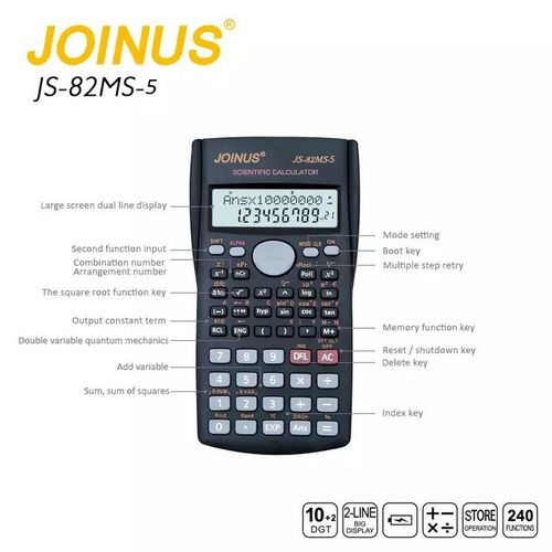 Joinus Calculatrice scientifique 240 fonctions pour étudiants, affichage à  2 lignes à prix pas cher