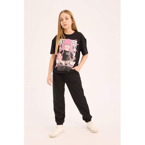 product_image_name-Defacto-تيشيرت نص كم بطبعة شعار قصة مريحة بياقة مستديرة-5