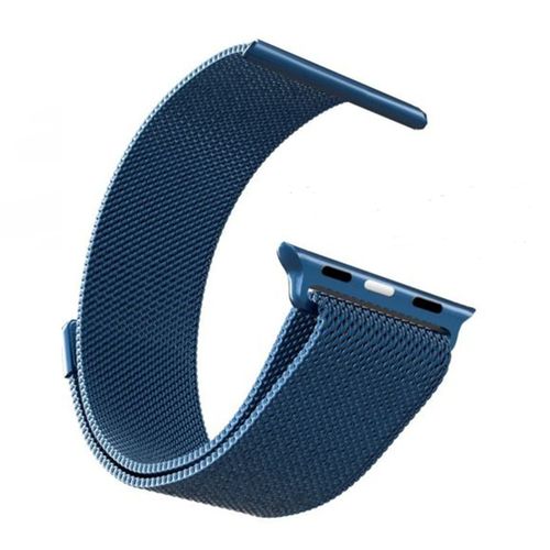 Generic bracelet pour apple watch Série 7 magnétique en acier inoxydable -  Bleu 42 / 44MM à prix pas cher