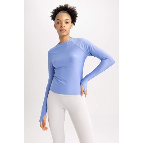 product_image_name-Defacto-تي شيرت كم طويل قصة عادية بياقة مستديرة-5