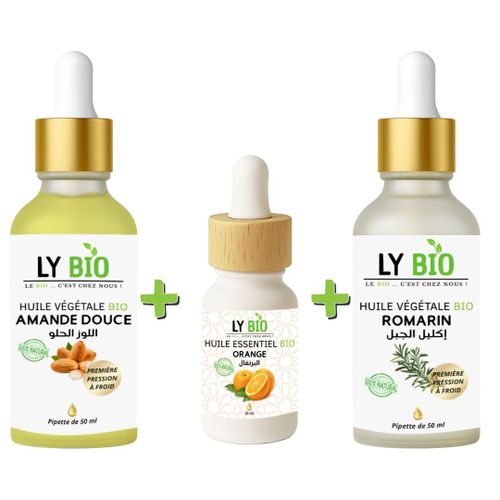 product_image_name-LY BIO-PACK HUILE AMANDE DOUCE 50ML - PIPETTE + HUILE ESSENTIEL ORANGE 10ML + HUILE ROMARIN 50ml - PIPETTE-1