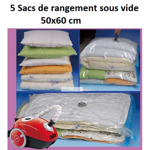 Generic Lot 5 Sacs de rangement sous vide 50x60 cm economiseur d espace a prix pas cher Jumia Maroc