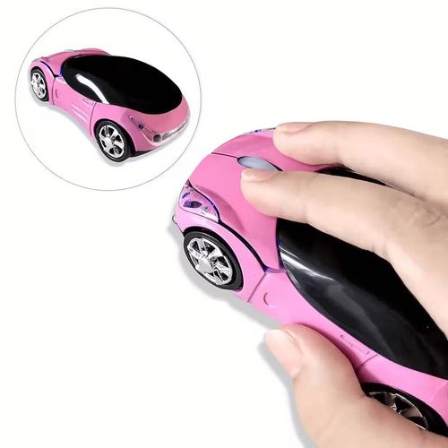 product_image_name-Generic-فأرة لاسلكية بتصميم سيارة - فأرة ضوئية USB 2.4 جيجاهرتز وردية - متوافقة مع الكمبيوتر الشخصي واللابتوب - وردي-1