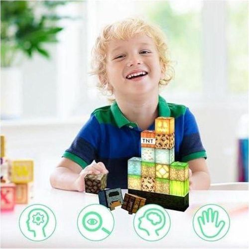product_image_name-Generic-Lampe LED Minecraft 16 Blocs Empilables – Veilleuse Gaming Personnalisable – Décoration Chambre, Bureau & Cadeau Enfant-8
