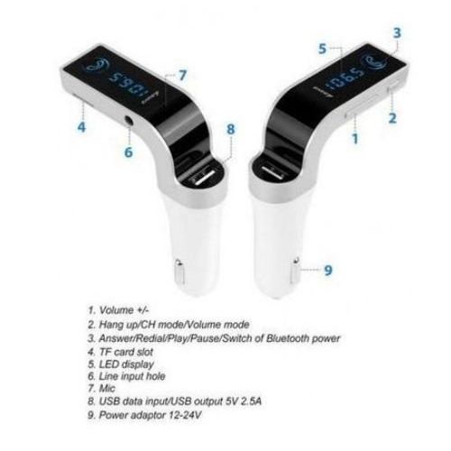 product_image_name-Car G7-Kit voiture Bluetooth MP3,USB, AUX,FM, Chargeur de telephone-4