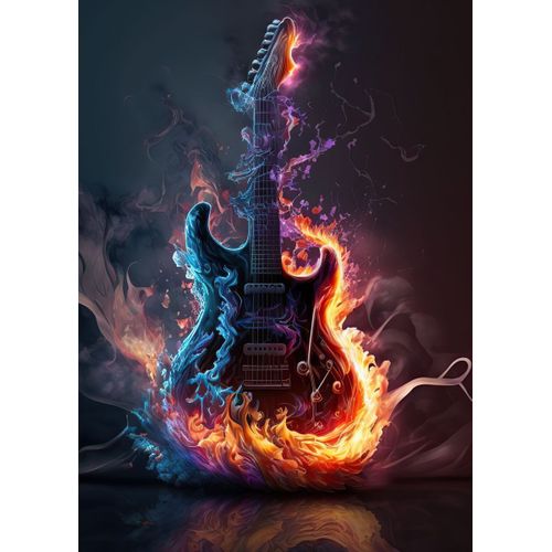 product_image_name-Generic-Guitar fire  Style 4 Poster Chambre Haute Qualité-1