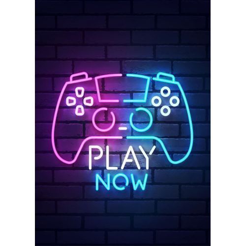 product_image_name-Generic-Play now neon sign Gaming Poster Chambre Haute Qualité-1
