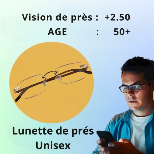 product_image_name-Generic-- نظارات القراءة +2.50 - رؤية قريبة (50+ سنة) - تقليل تعب العين وتحسين الرؤية القريبة والراحة البصرية-1