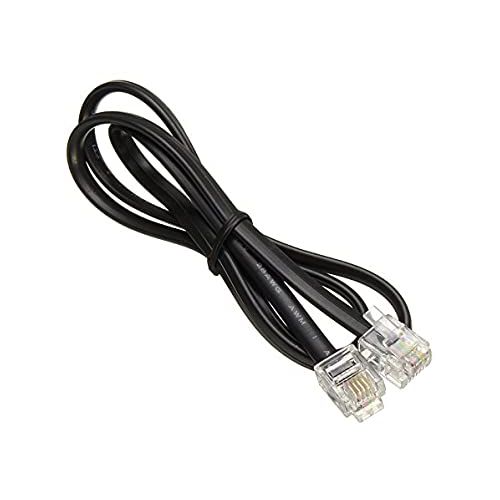 Cordon téléphonique RJ11 / RJ45 noir - 2 m