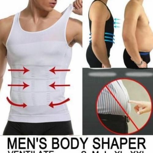 Generic Just-ONE Shapers Seamless Sleevless pour homme Blanc