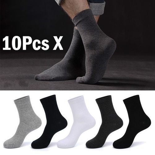 Generic Pack 10 Chaussettes Femmes Hommes 100 % Coton Bio à prix