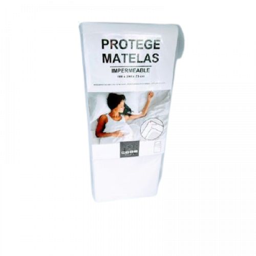 Code Housse protège matelas, Couvre-lit imperméable blanc 100 x 200 ×23cm à  prix pas cher