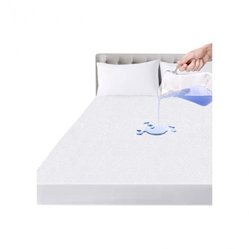 Code Housse protège matelas, Couvre-lit imperméable blanc 100 x 200 ×23cm à  prix pas cher