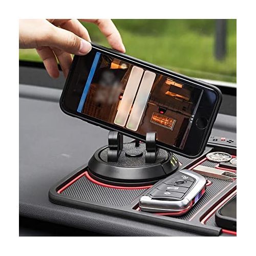 Support téléphone portable de voiture tapis antidérapant rotatif à 360