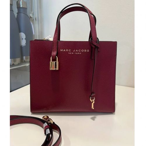 Marc Jacobs Sac a bandouliere Mini Grind Coated Leather Tote Pomegranate
