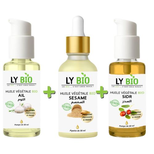 product_image_name-LY BIO-PACK HUILE AIL 50ML - POMPE + HUILE SESAME 50ml - PIPETTE + HUILE SIDR 50ML - POMPE-1